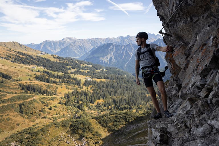 Zweiländer-Sportklettersteig Kanzelwald