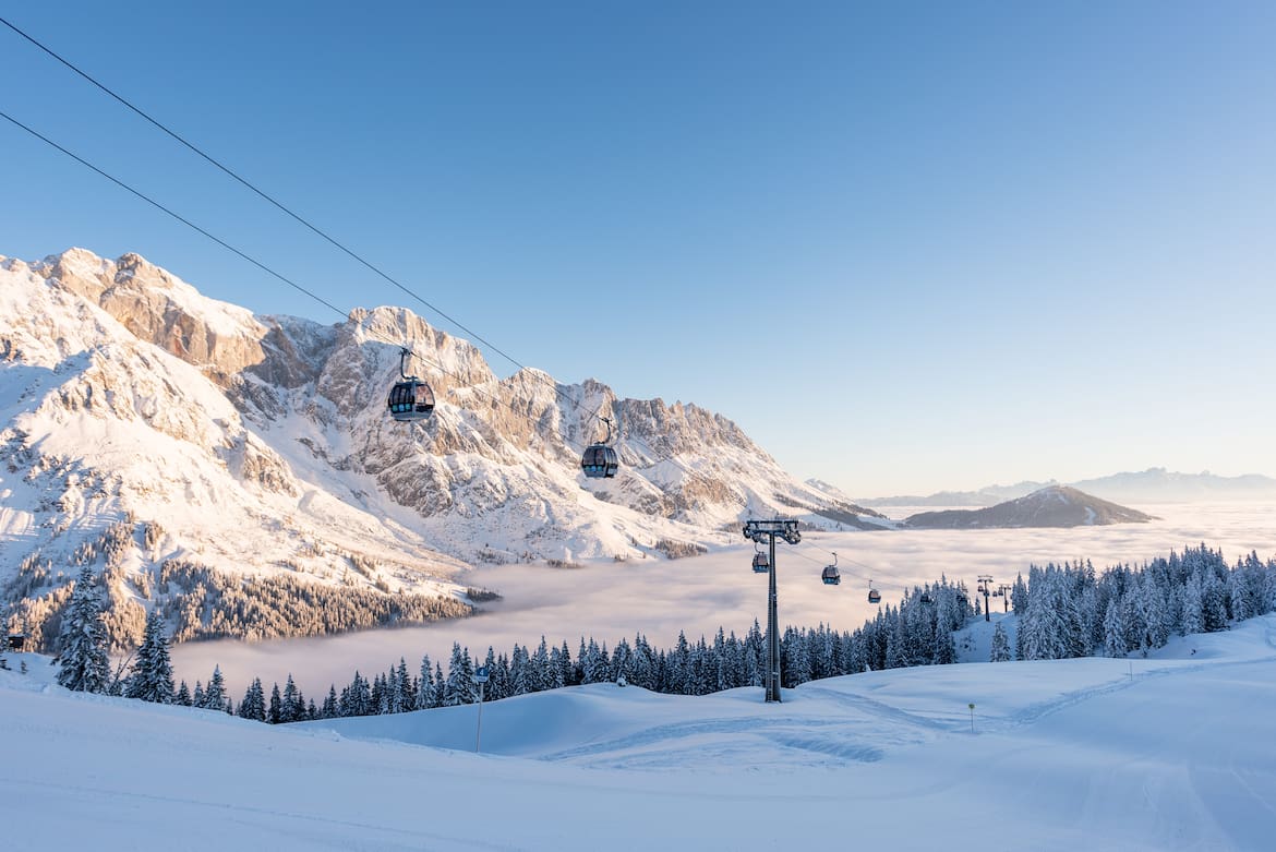 Das Skigebiet Hochkönig besticht durch seine traumhafte Bergkulisse.