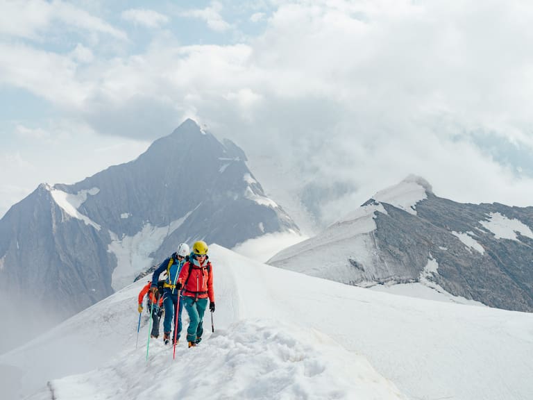 Auf dem Weg zur Durier Hütte in der Mont Blanc Gruppe.