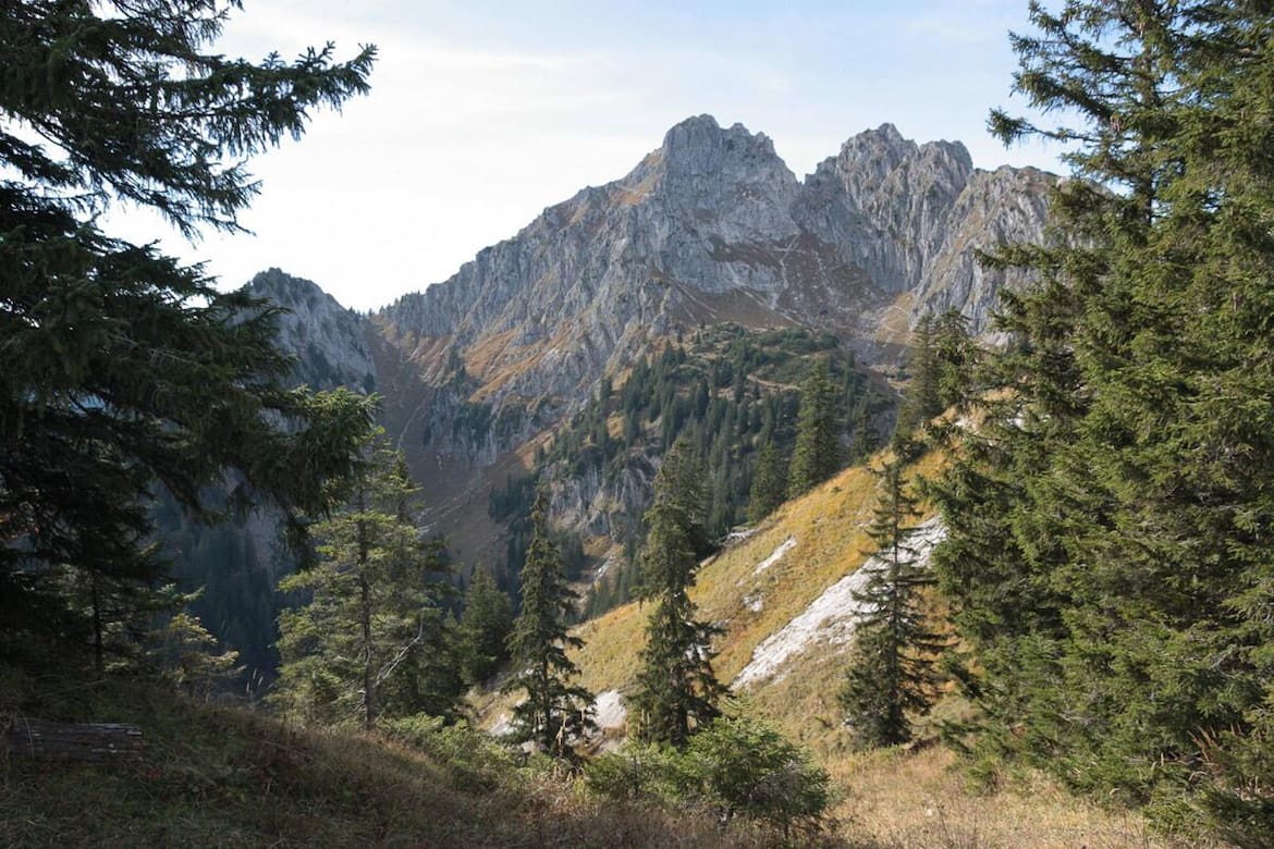 Blick auf die formschöne Klammspitze