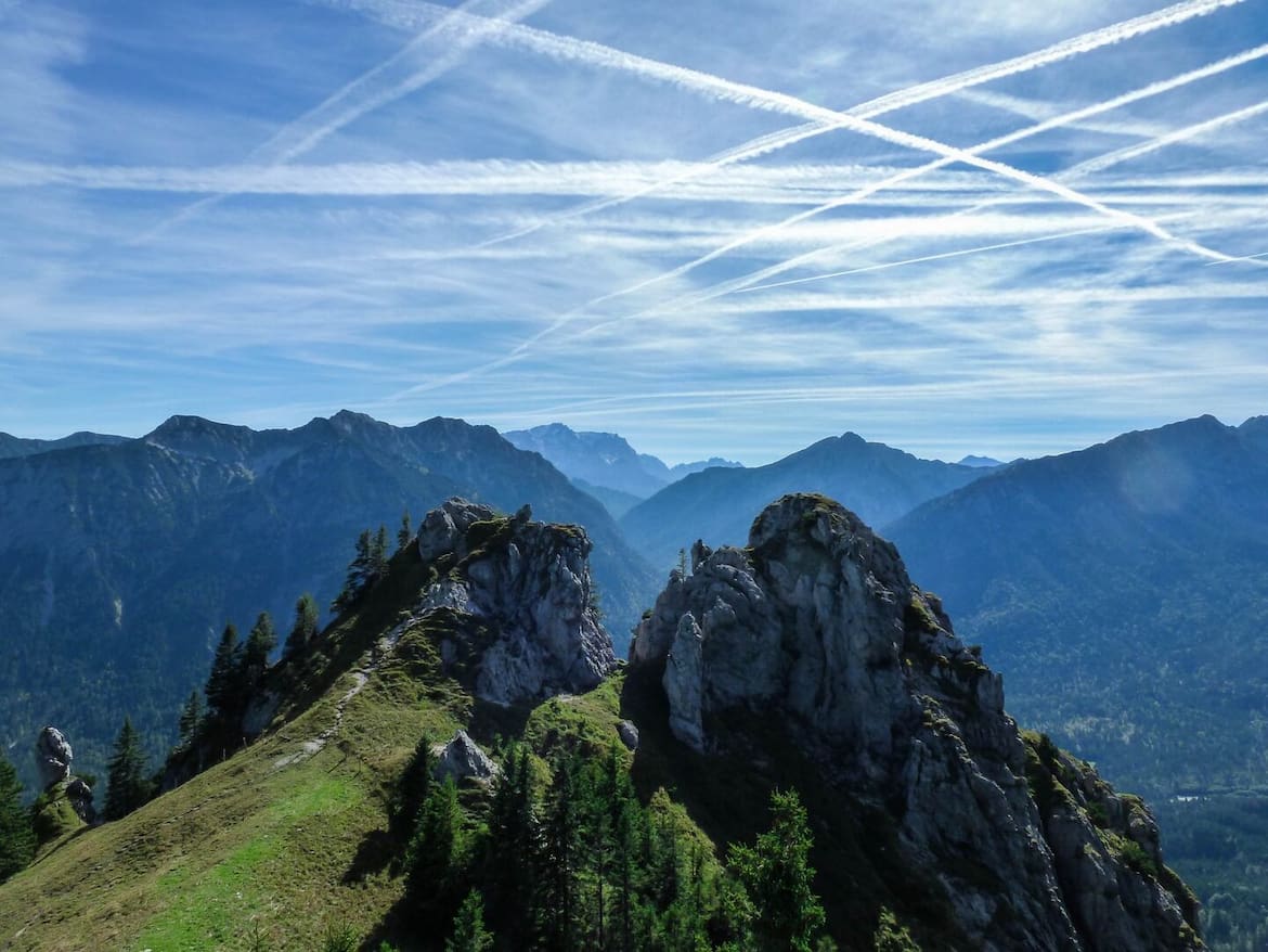 Blick vom Pürschling in Richtung Zugspitze