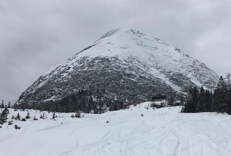 Blick zur Rauthhütte und Hohen Munde