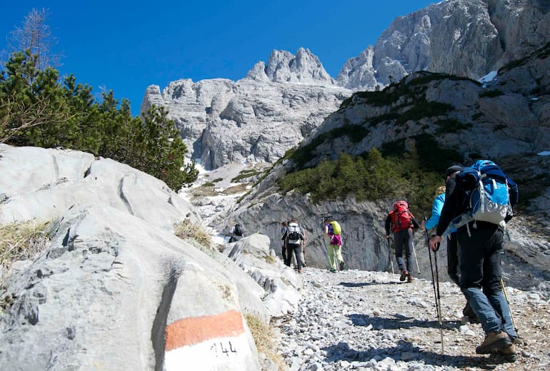 Zustieg zum Rifugio Lambertenghi Romanin