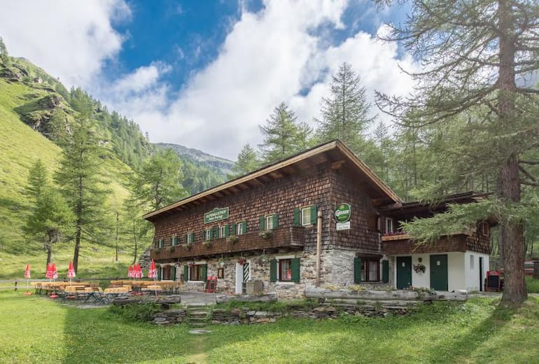 Der Alpengasthof Alter Pocher im Fleißtal im Nationalpark Hohe Tauern