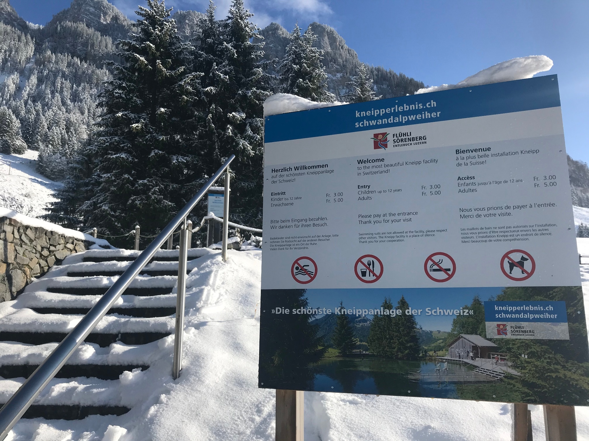 Winterwandern: Zur Kneippanlage Schwandalpweiher in Flühli - 1:30 h - 4 km  - Bergwelten